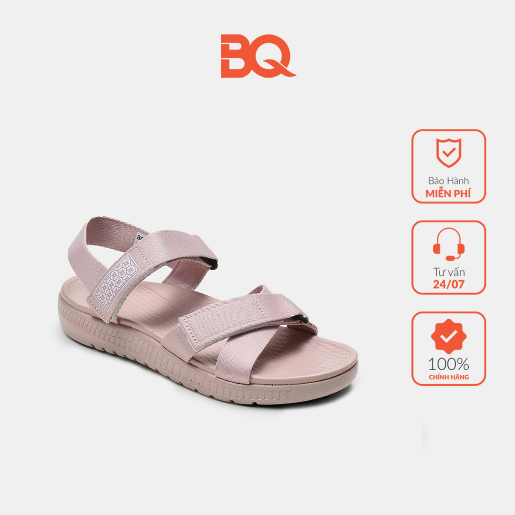 Giày sandal nữ đi học quai chéo đế bằng đẹp BQ SD W004
