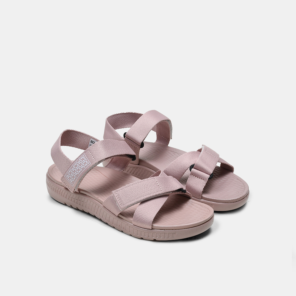 Giày sandal nữ đi học quai chéo đế bằng đẹp BQ SD W004