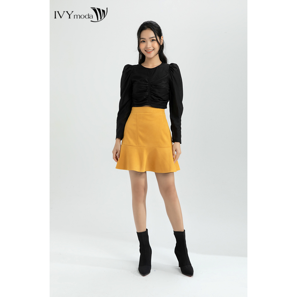 Chân váy đuôi cá da lộn IVY moda MS 31M6133