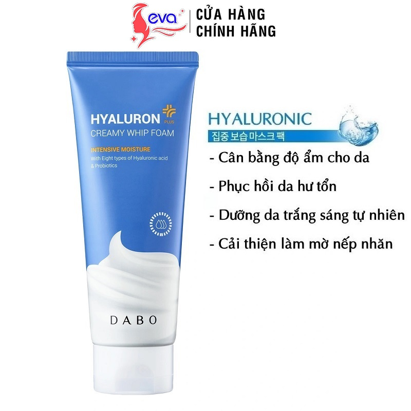 Sữa rửa mặt tạo bọt cấp ẩm Dabo Hyaluron Creamy Whip Foam 150
