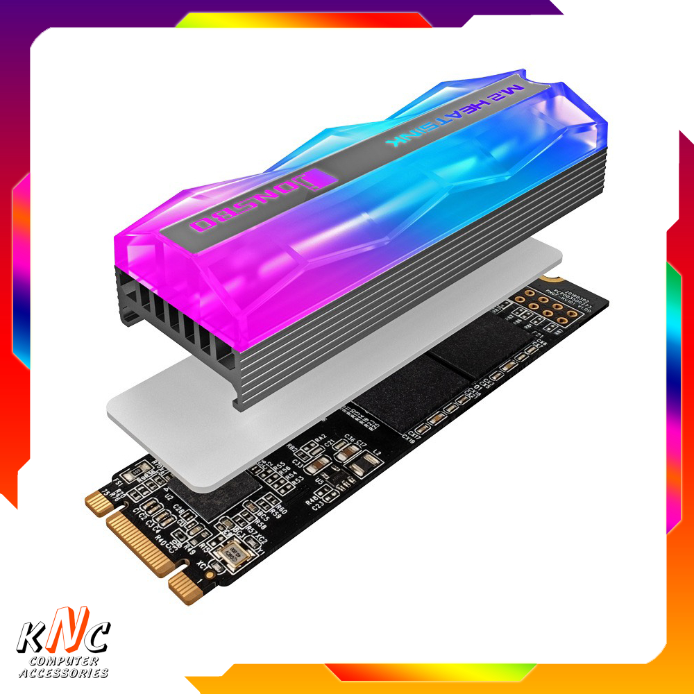 Phụ Kiện Tản Nhiệt SSD M2 NVME Jonsbo Led RGB Đảo Màu Tự Động - Hàng Fullbox