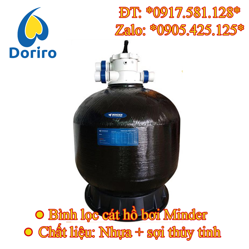 Bình lọc cát hồ bơi - Minder, chất lượng, giá rẻ – M 21 (12m3/h), M 25(16m3/h), M 28(19m3/h), M 32(25m3/h), M36(30m3/h)