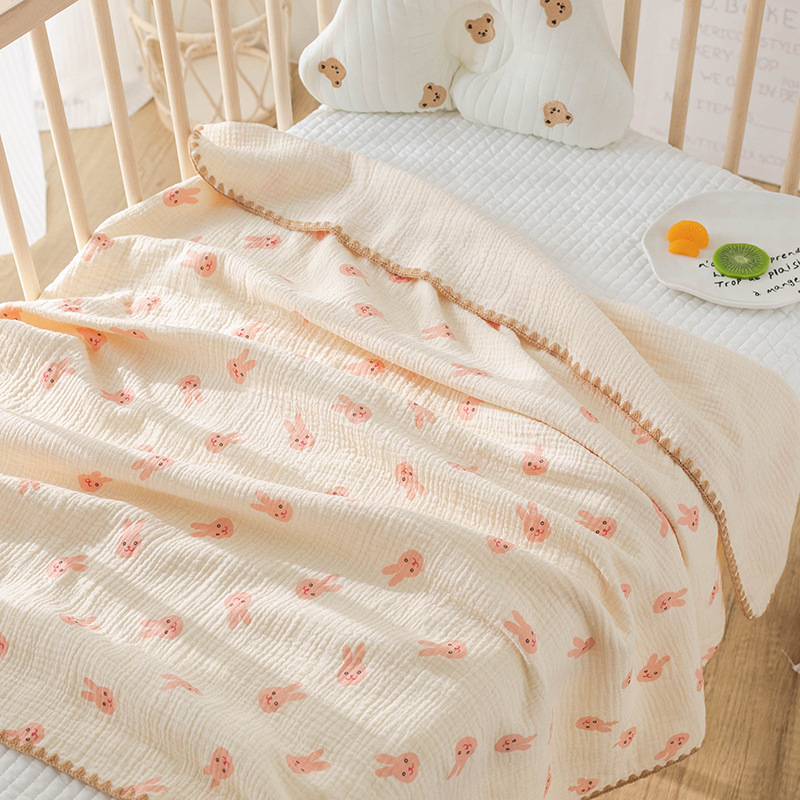 Khăn tắm cho bé muslin 2 lớp sợi tre mềm mại cho bé sơ sinh size lớn 100 x 110 cm