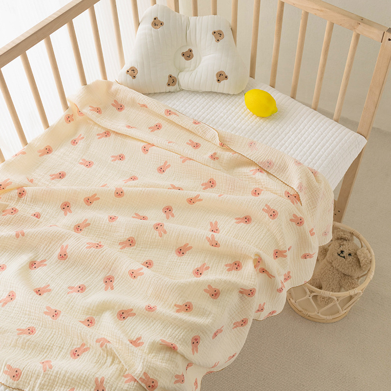 Khăn tắm cho bé muslin 2 lớp sợi tre mềm mại cho bé sơ sinh size lớn 100 x 110 cm