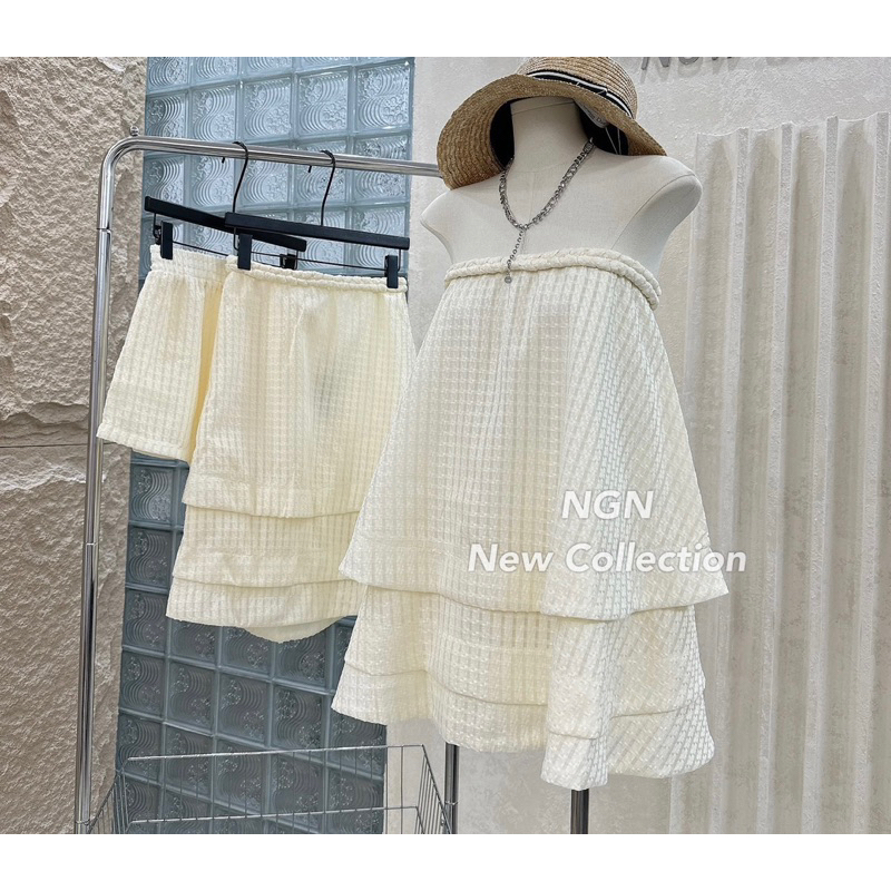 Sét áo quây tầng dáng xoè