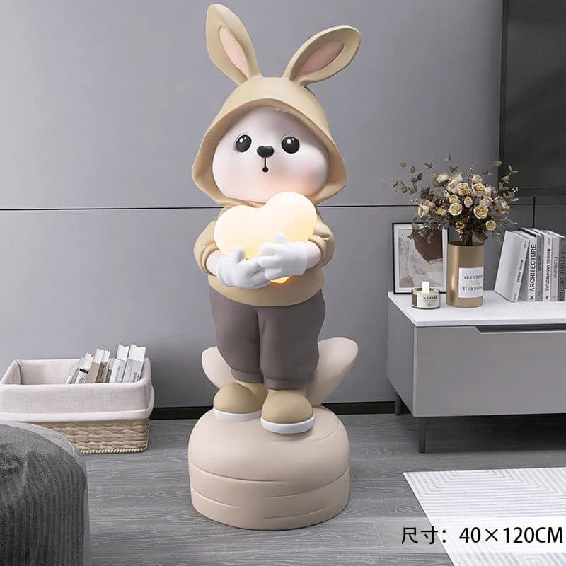 Tượng decor hình thỏ 40x120cm