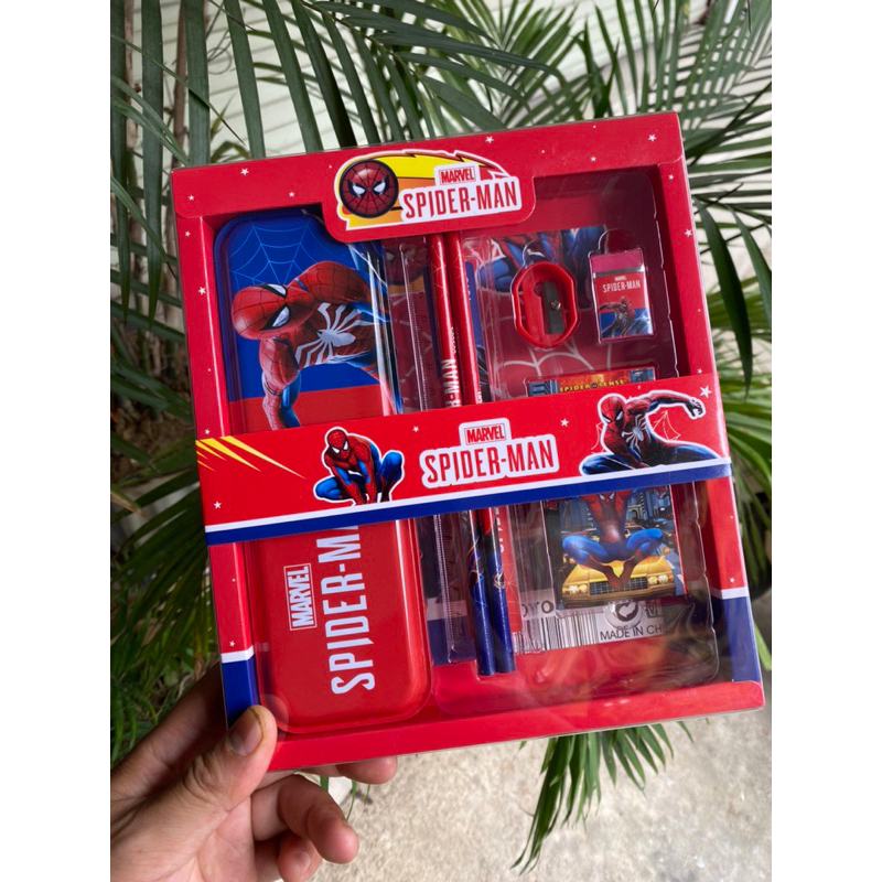 Bộ dụng cụ học tập cho bé vs combo gồm 7 món bút chì, hộp bút thước kẻ màu cute dáng yêu Dineyland