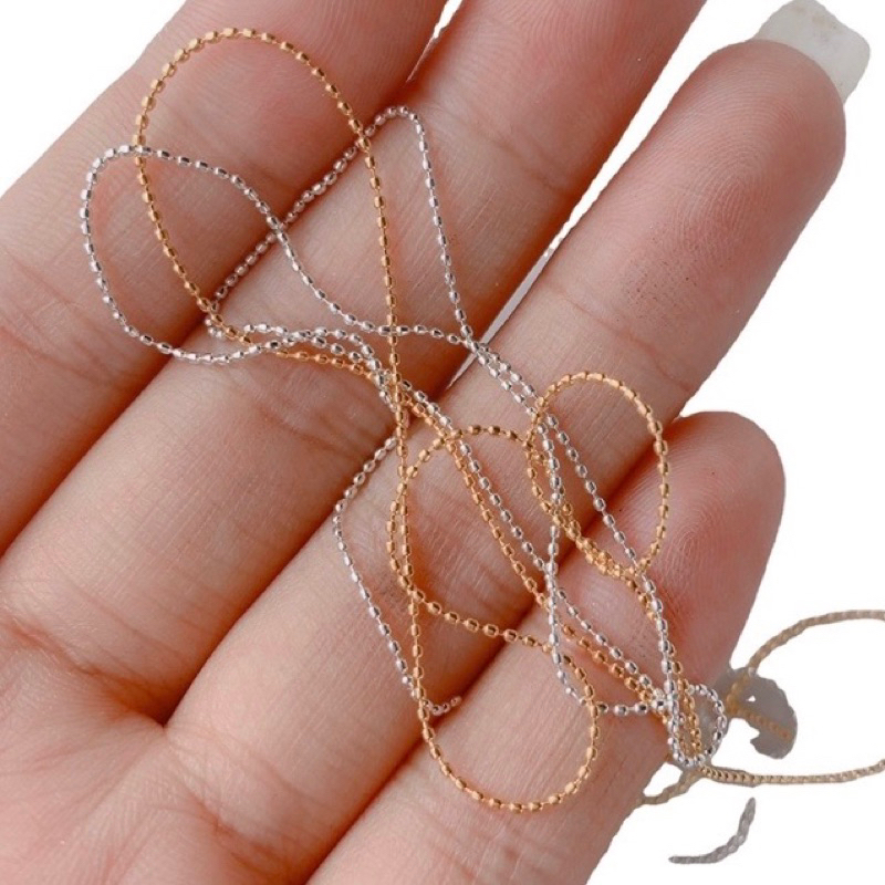 Dây bi dẹt bi tròn nail trang trí móng