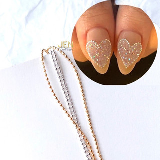 Dây bi dẹt bi tròn nail trang trí móng