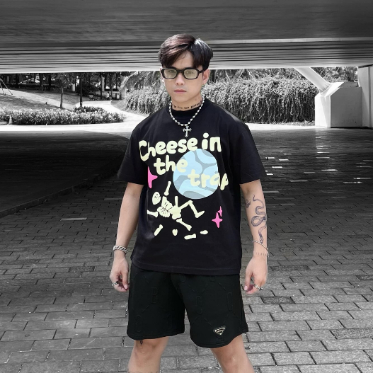 Áo thun boxy The Bad God Cheese