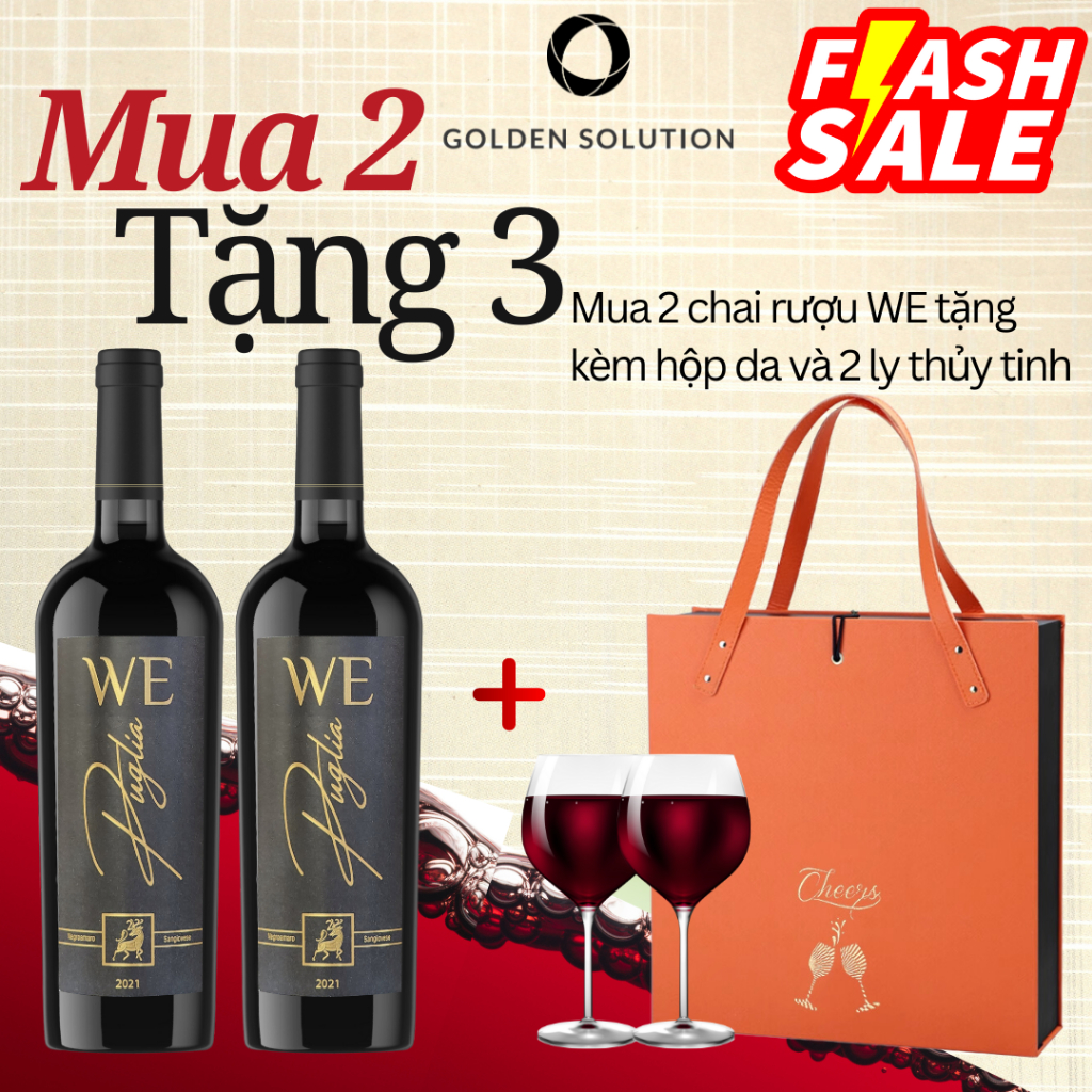 Rượu Vang Ý We Negroamaro Sangiovese 750ml Nồng Độ 14,5% Vang Đỏ