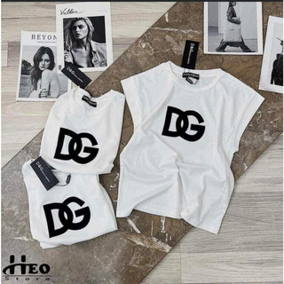 Áo thun nữ tay hến chất cotton khô 3158 thêu chữ DG phong cách Hàn Quốc THUUNISEX M931