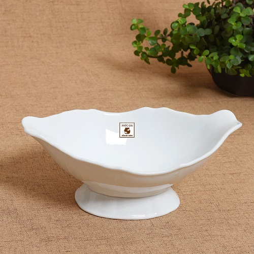 Bộ Bát đĩa hoa mặt trời trắng tinh, Bát đĩa gốm Bát tràng cao cấp, Bày cơm cúng ngày giỗ tết