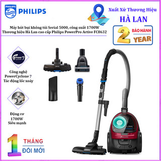 Máy hút bụi không túi philips powerpro active fc8632, công suất 1700w