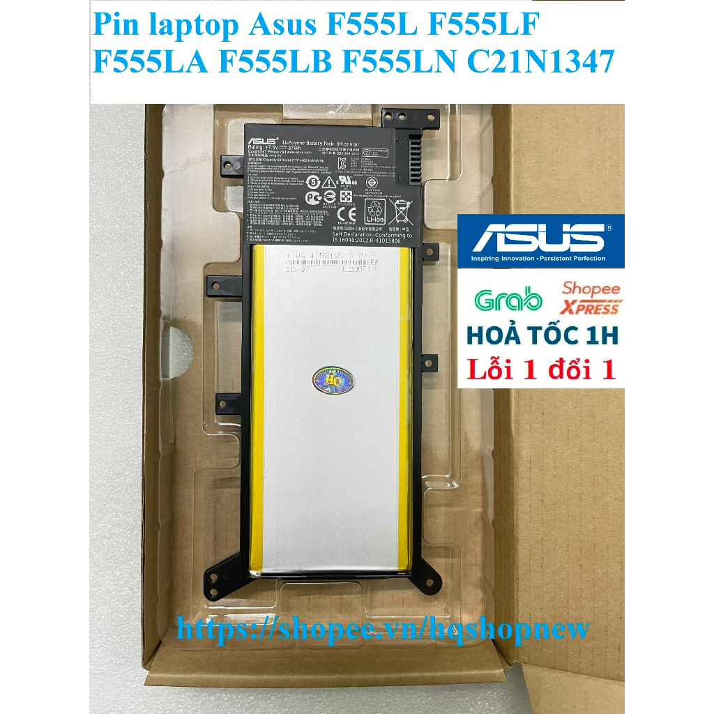 ⚡️ Pin laptop Asus F555L F555LF F555LA F555LB F555LN C21N1347 pin zin