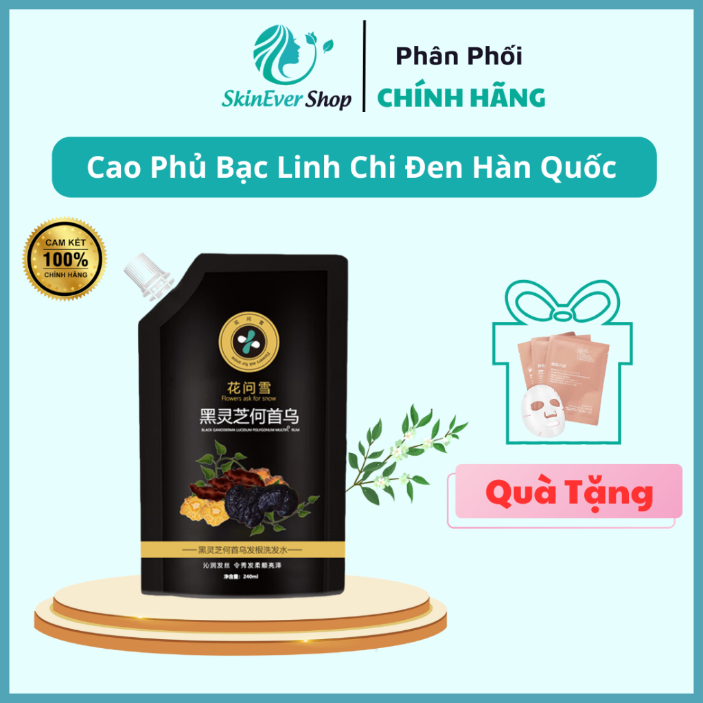 Cao Phủ Bạc Linh Chi Đen Hàn Quốc - Nuôi Dưỡng Tóc Đen Tự Nhiên, Kích Thích Mọc Tóc, Phục Hồi Hư Tổn, Dung Tích 240 Ml