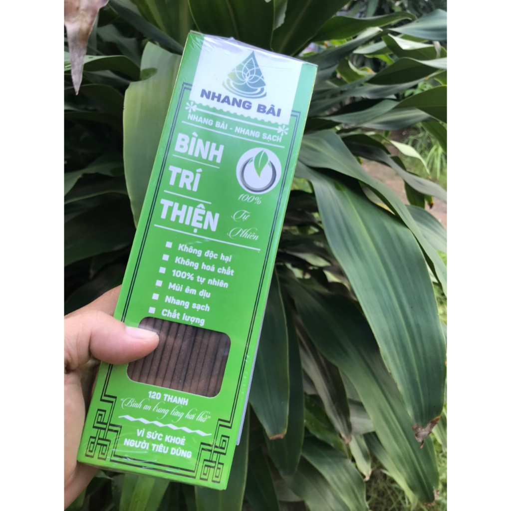 NHANG BÀI BÌNH TRÍ THIỆN 2 tấc - NHANG THẢO MỘC (HỘP 120 CÂY)