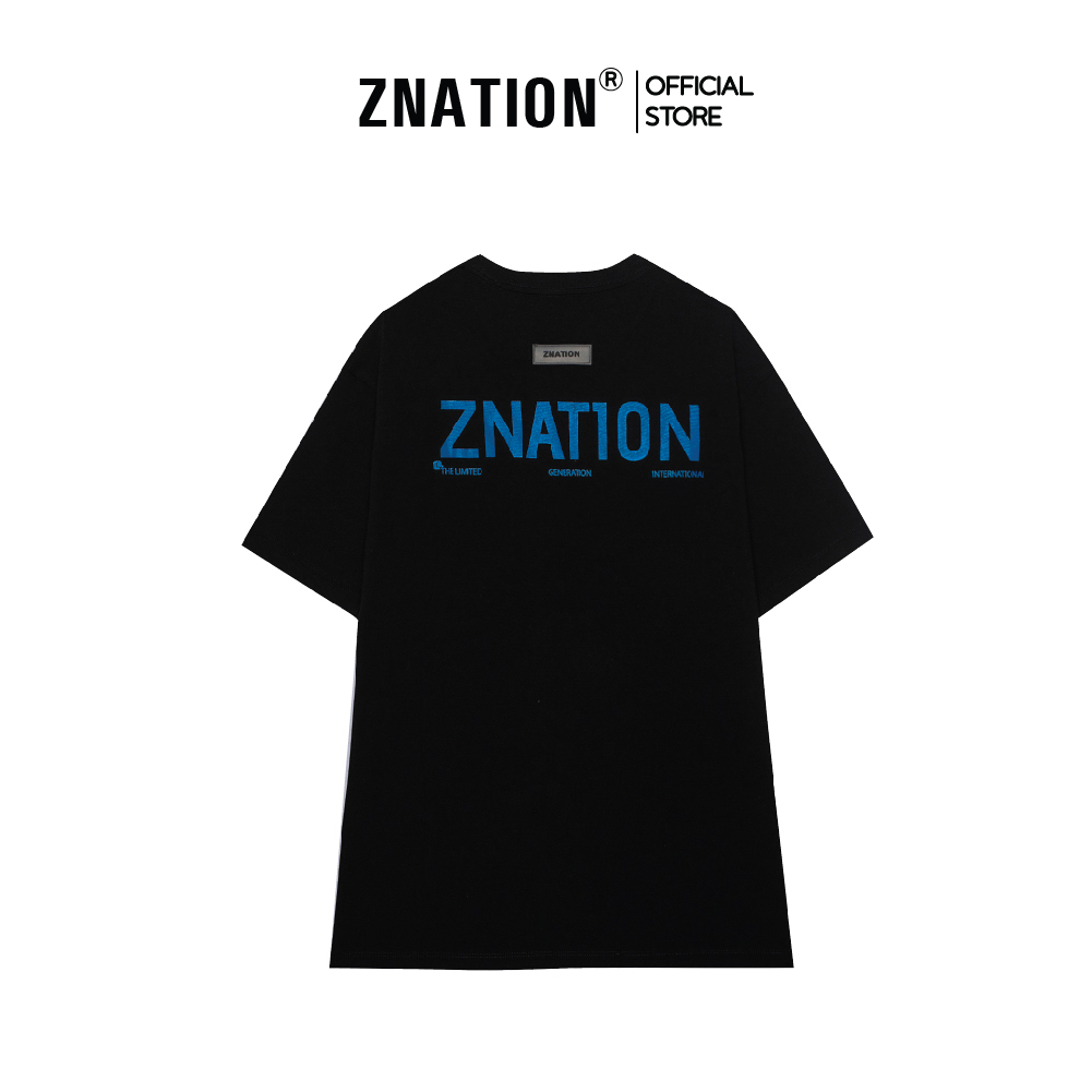 Áo Thun ZNATION Basic Tee Unisex Oversize Màu Đen