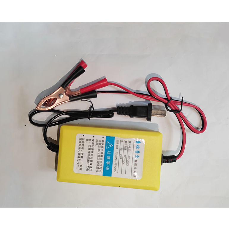 Bộ Sạc Bình Ắc Quy 12V Cho Xe Máy, Xe Điện Dung Lượng 8AH Đến 20AH - có % theo dõi quá trình sạc