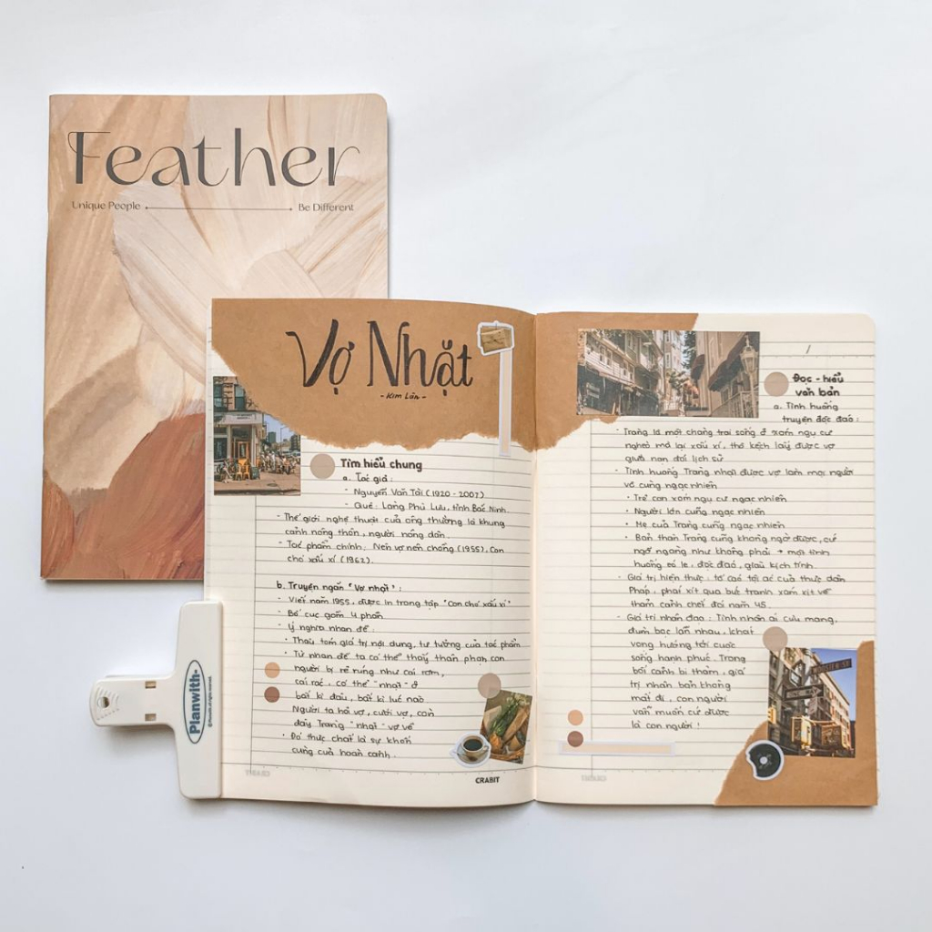 Vở kẻ ngang 120trang Crabit 70gsm Feather Collection