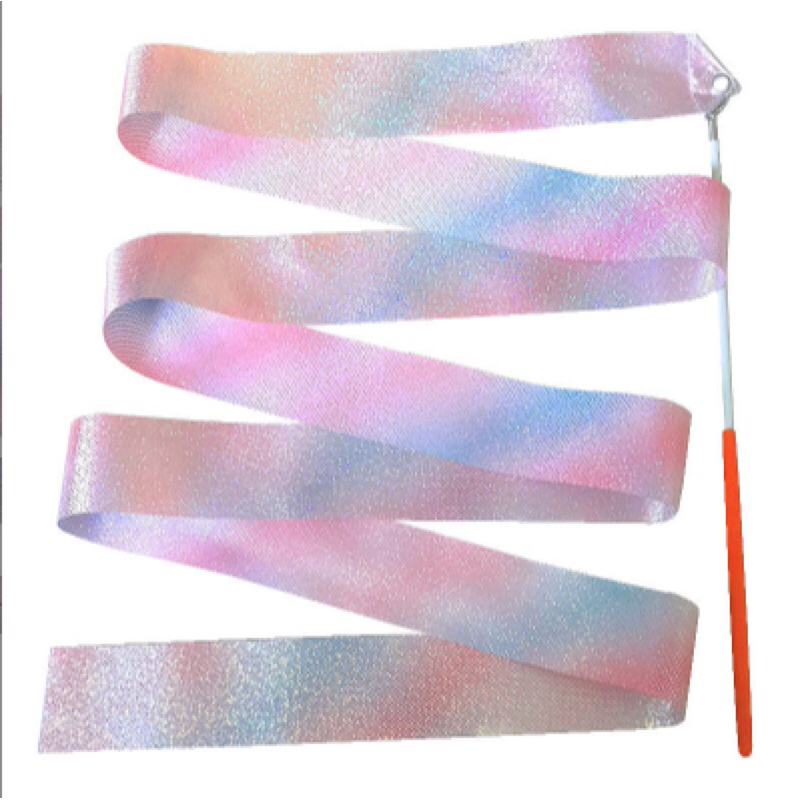 Que múa lụa màu pastel nhũ, hình trái tim dài 2m, 4m