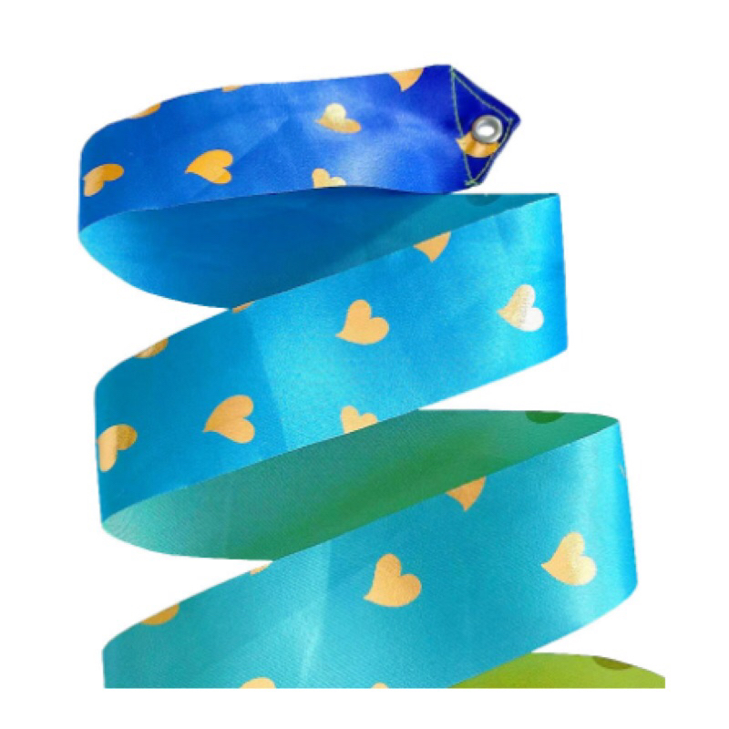 Que múa lụa màu pastel nhũ, hình trái tim dài 2m, 4m