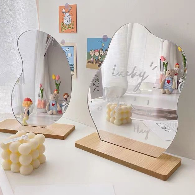 Gương decor để bàn hình hạt xoài , mặt trăng ,đám mây