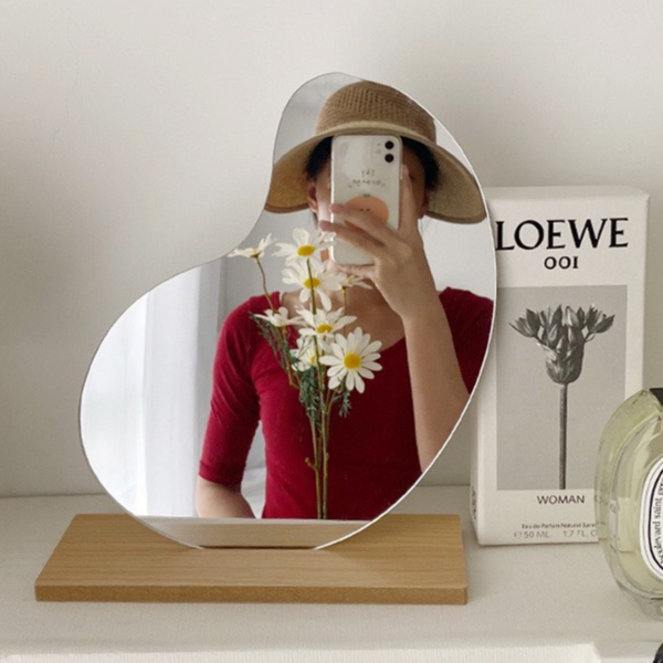 Gương decor để bàn hình hạt xoài , mặt trăng ,đám mây