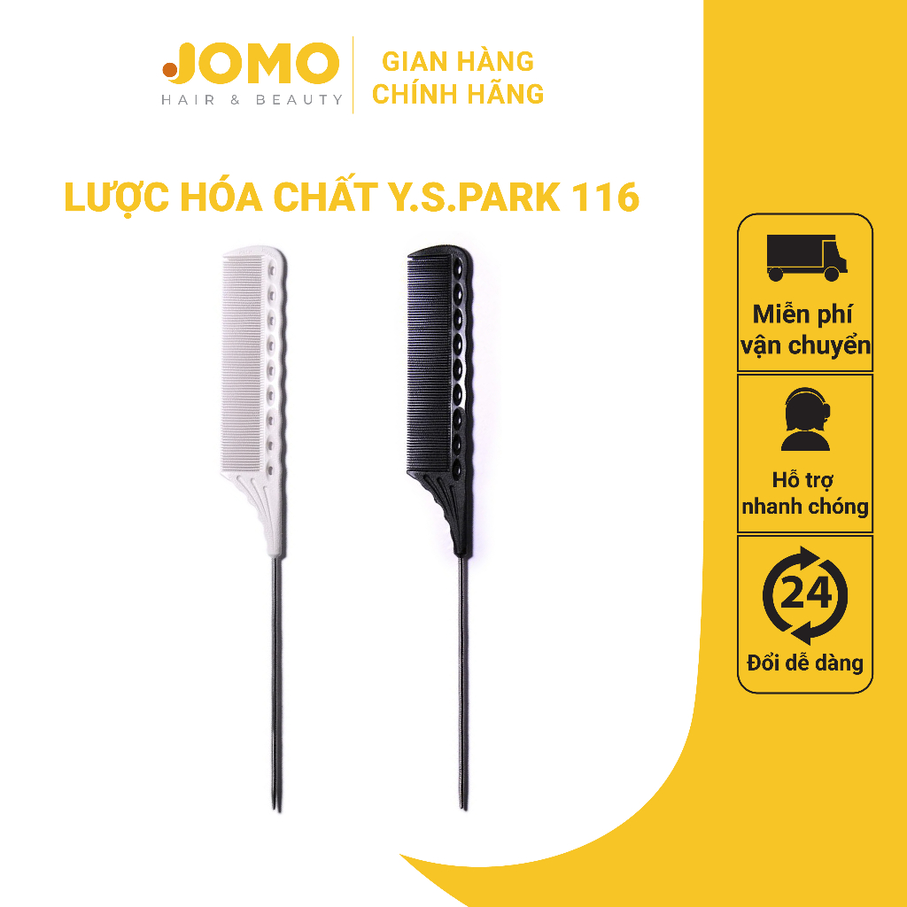 Lược chải hóa chất chuyên dụng YS PARK chịu nhiệt chính hãng Nhật Bản YS-116 - JOMO HAIR & BEAUTY