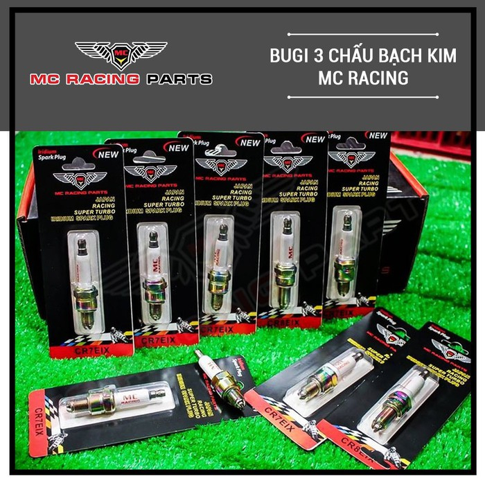 Bugi Bạch Kim MC 3 Chấu Chân Dài x Chân Ngắn