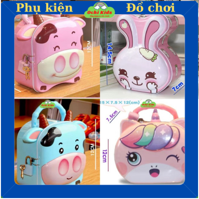 Ống heo tiết kiệm có khóa, két sắt mini cho bé Ochi kids