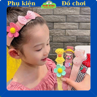 Bờm dán tóc cho bé gấp gọn, miếng dán tóc mái tiện lợi, băng đô dán, dính tóc mái bé gái Ochi Kids