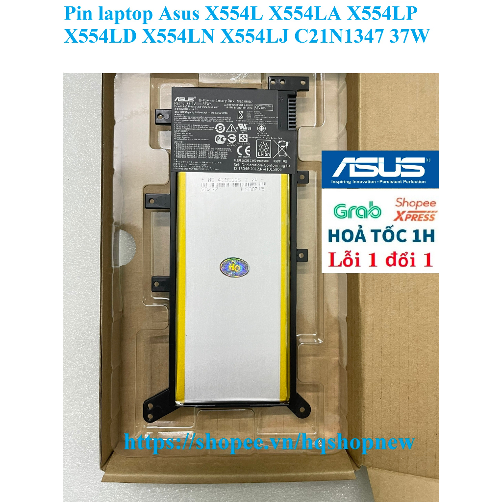 ⚡️ Pin laptop Asus X554L X554LA X554LP X554LD X554LN X554LJ C21N1347 37W