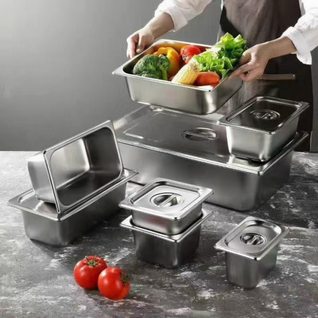 Khay GN 1/9 Inox Đựng Thực Phẩm Đựng Thạch Topping Tiện Lợi, An Toàn Sử Dụng - GPKW