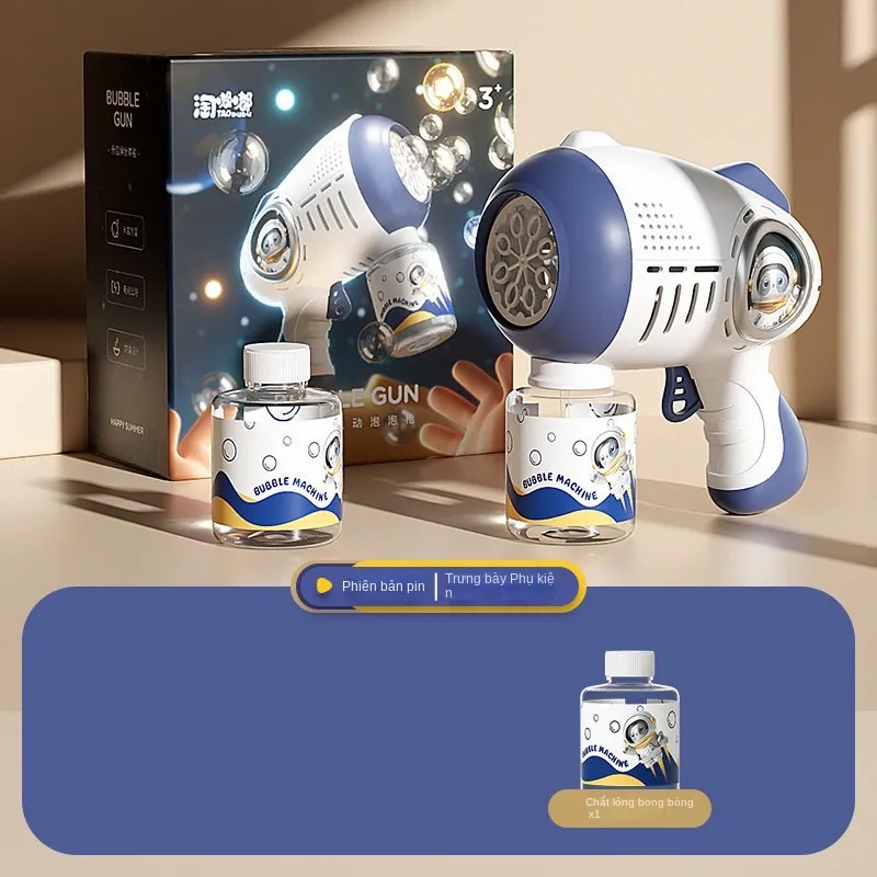 Súng bắn bong bóng xà phòng, thiết kế mới không bị rò rỉ nước, đồ chơi cho bé.