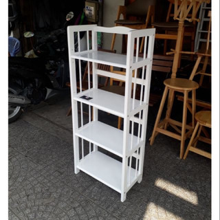 Kệ sách sâu 34cm 4 tầng ngang 50cm màu trắng