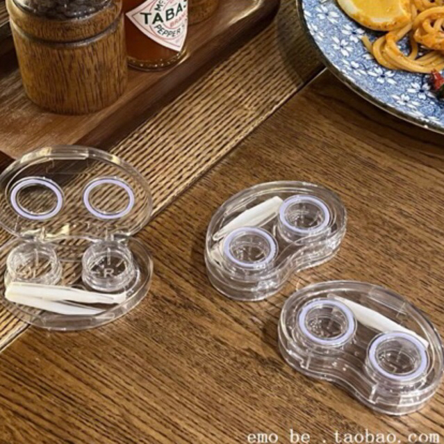 YINNIE  BỘ KHAY LENS KHÔNG CẦN VẶN NẮP TRÁI TIM PASTEL PHALE