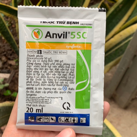Gói 20ml Anvil 5SC thuốc trừ nấm bệnh rỉ sắt, khô vằn chính hãng Syngenta Thụy Sỹ