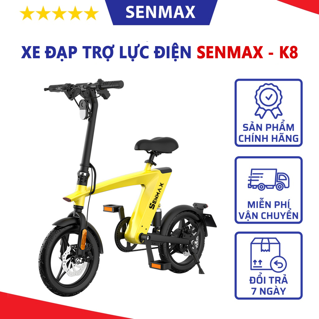 Xe đạp trợ lực điện cao cấp Senmax K8 tải trọng lên tới 100kg, trợ lực điện tối đa 60Km - Bảo hành 12 tháng