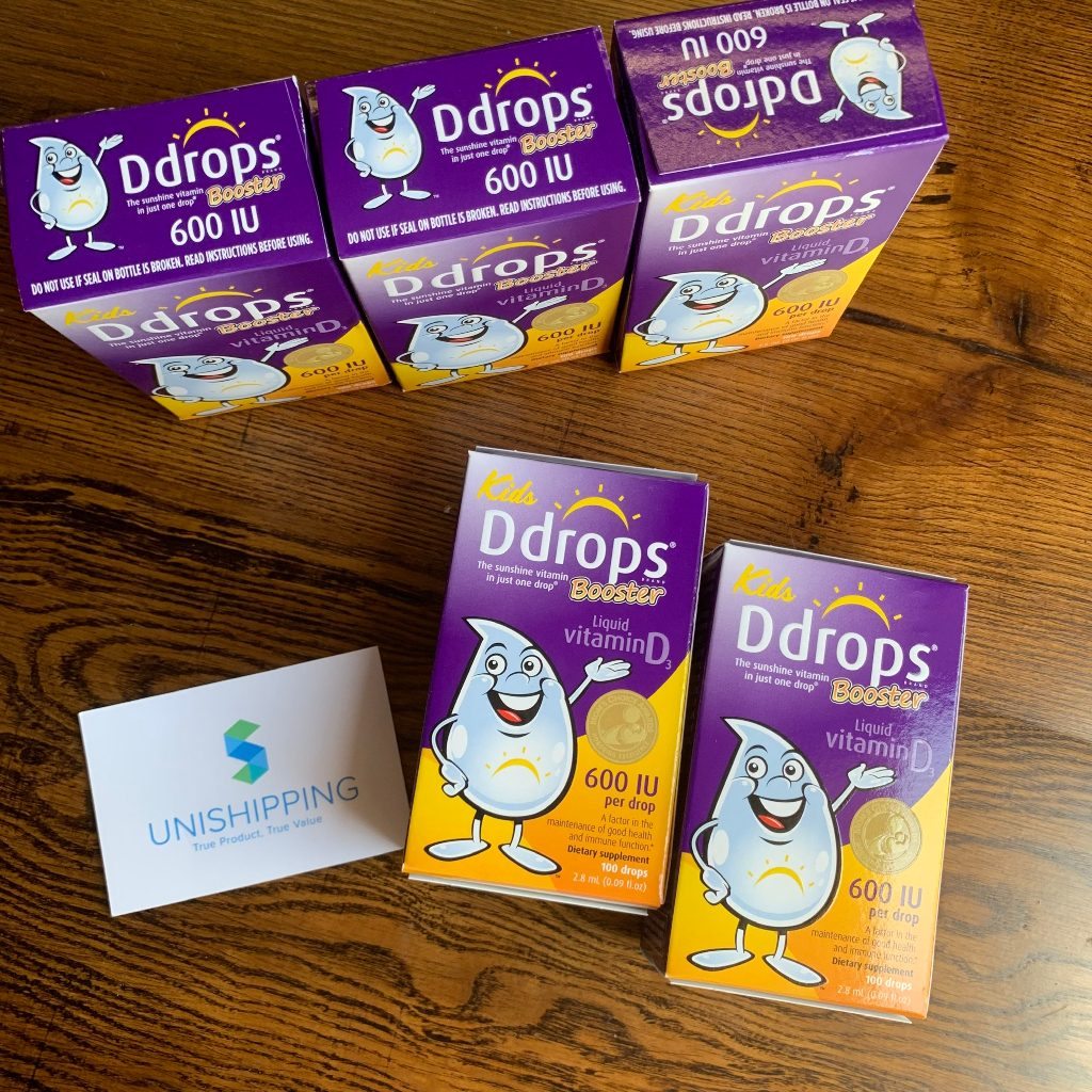Vitamin D3 Ddrops cho trẻ trên 1 tuổi chính hãng Mỹ cung cấp vitamin và hấp thụ canxi Unishop28