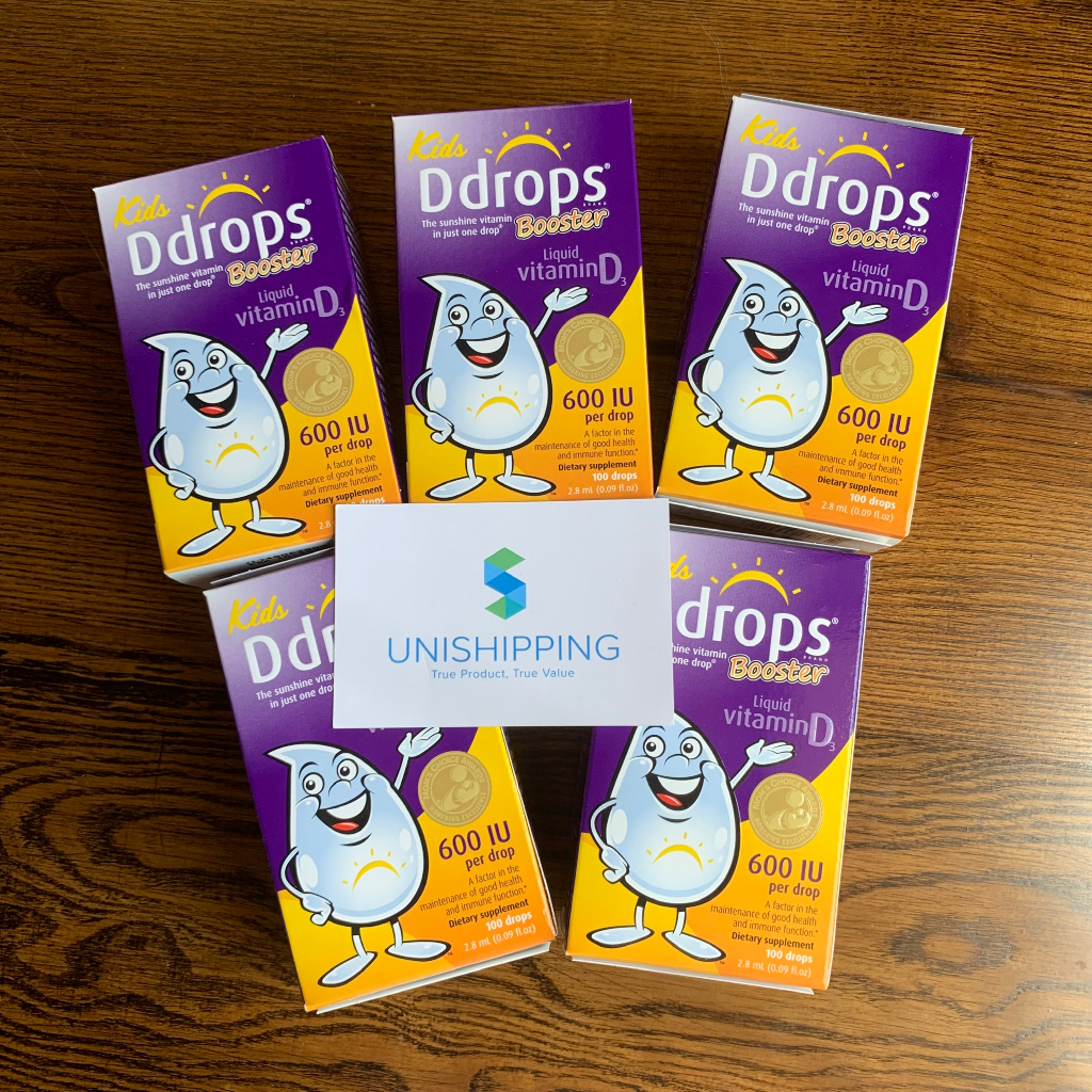 Vitamin D3 Ddrops cho trẻ trên 1 tuổi chính hãng Mỹ cung cấp vitamin và hấp thụ canxi Unishop28