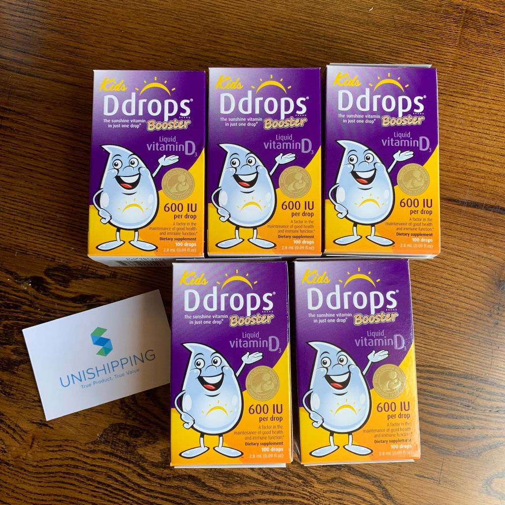 Vitamin D3 Ddrops cho trẻ trên 1 tuổi chính hãng Mỹ cung cấp vitamin và hấp thụ canxi Unishop28