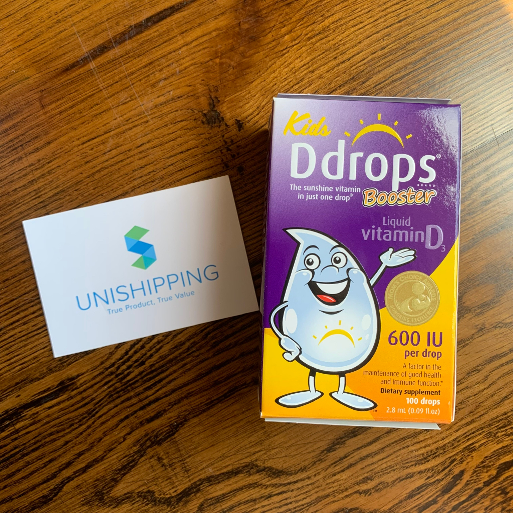 Vitamin D3 Ddrops cho trẻ trên 1 tuổi chính hãng Mỹ cung cấp vitamin và hấp thụ canxi Unishop28