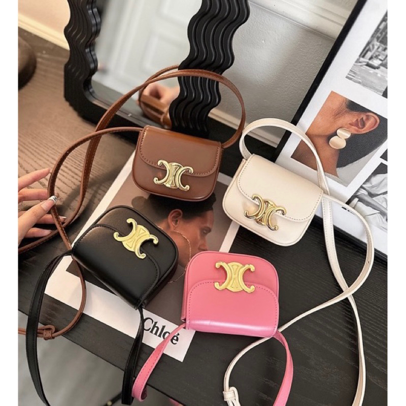 túi đeo chéo, túi mini khoá X CIlin nhỏ nhắn chất dạ bóng mịn cute dễ thương thời trang