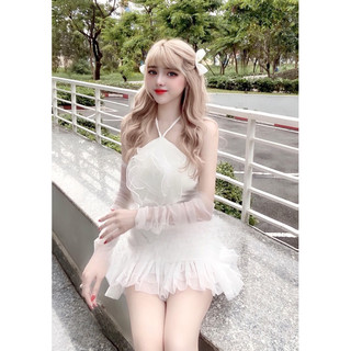 Set áo yếm hoa+ chân váy đuôi cá lưới