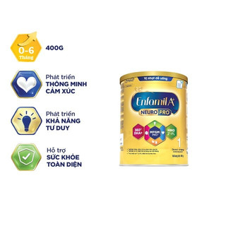Sữa bột Enfamil A+ 1 NEURO PRO Mới (Vị Nhạt) 400g_830g