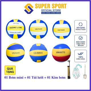  Bóng Chuyền Thăng Long VB 7700 VB 7400 VB 6800 VB 5020 Da PU Nhật Tiêu Chuẩn Thi Đấu tặng Bơm kim bơm và túi lưới 