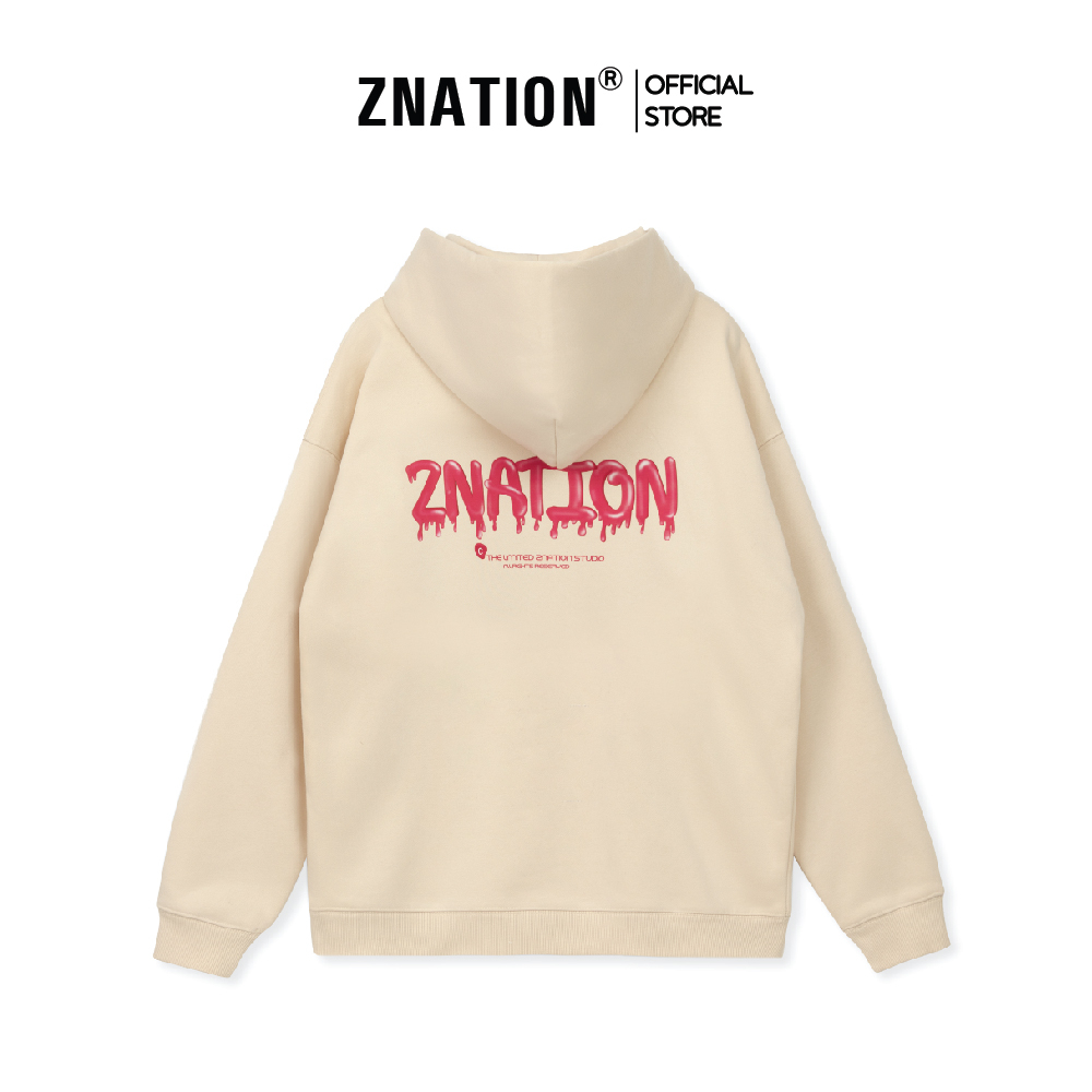 Áo Hoodie ZNATION Fall Hoodie Oversize Màu Be | BigBuy360 - bigbuy360.vn