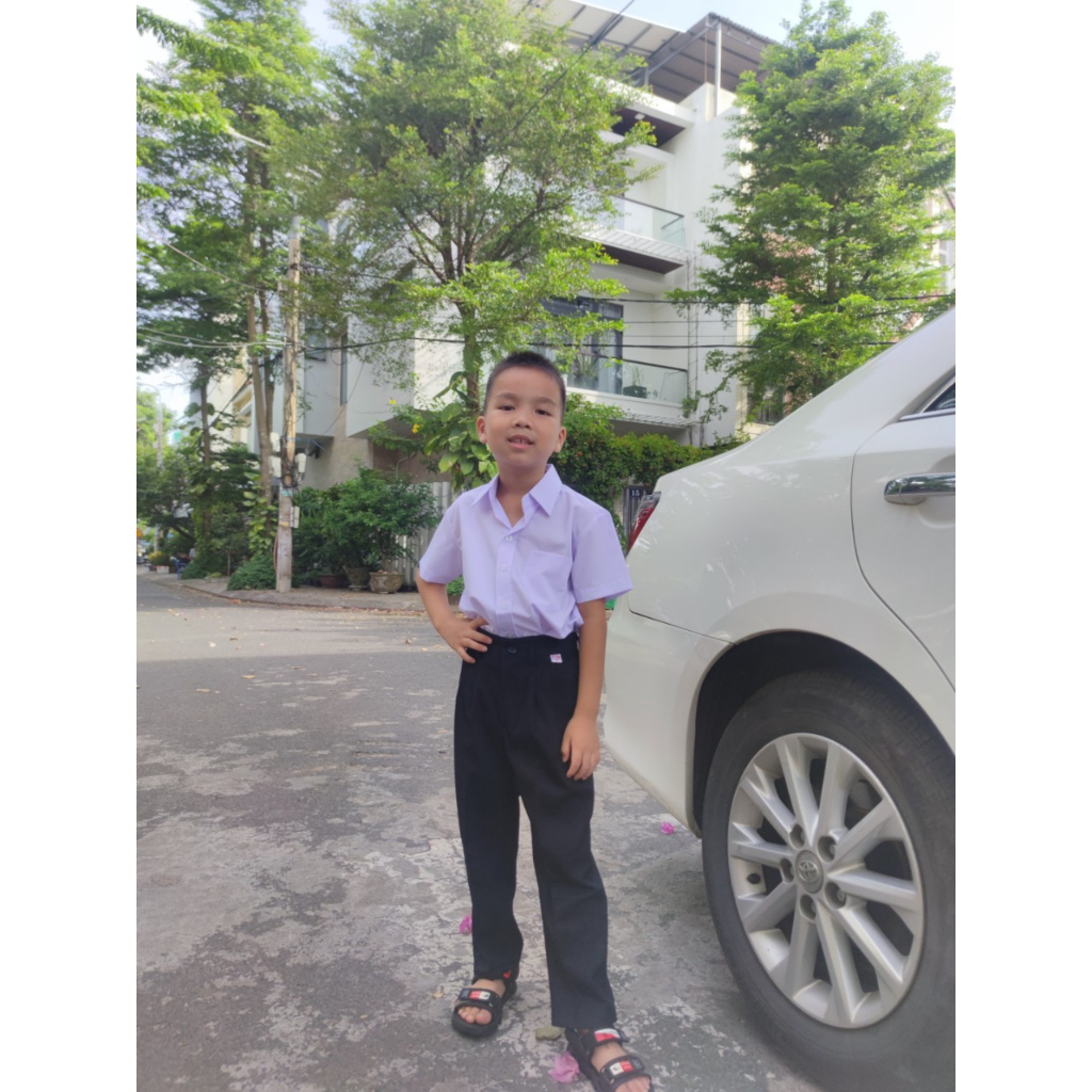 Đồng phục học sinh nam nữ - Quần dài lưng thun kaki cao cấp cấp 1,2 - Danangsale