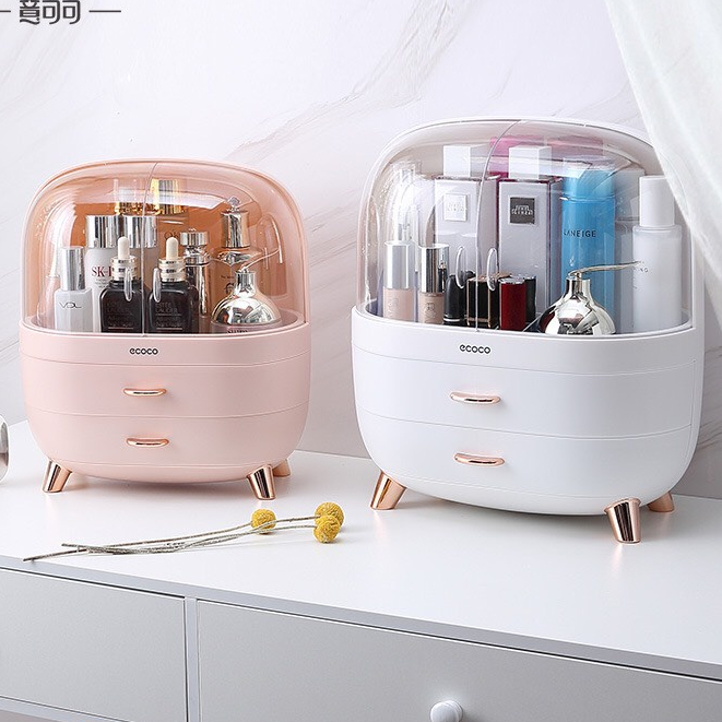 Hộp Đựng Mỹ Phẩm Để Bàn ECOCO Cực Cool 3 Ngăn Nhựa ABS